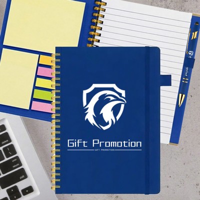 5" X 7" Soft Touch Bonded Leather Spiral Notebook